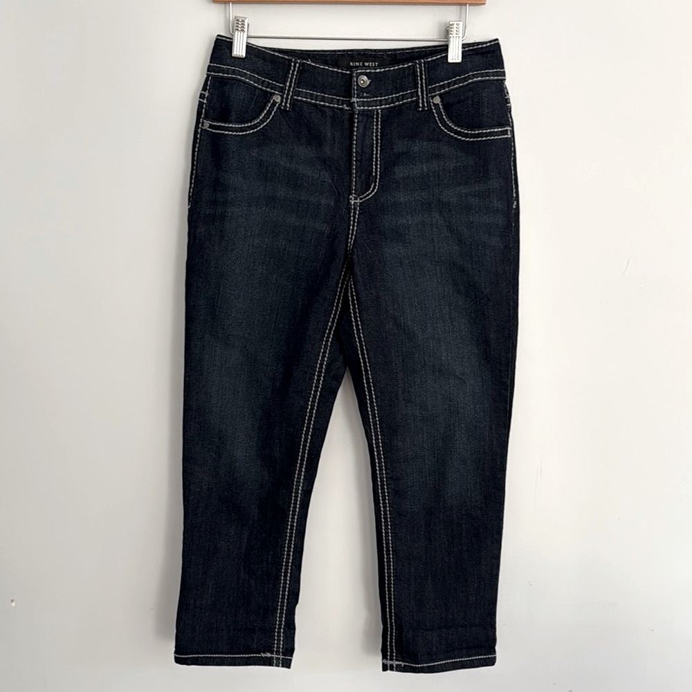 Nine West Women’s Jeans with Contact Stitching and Rhinestone Pockets